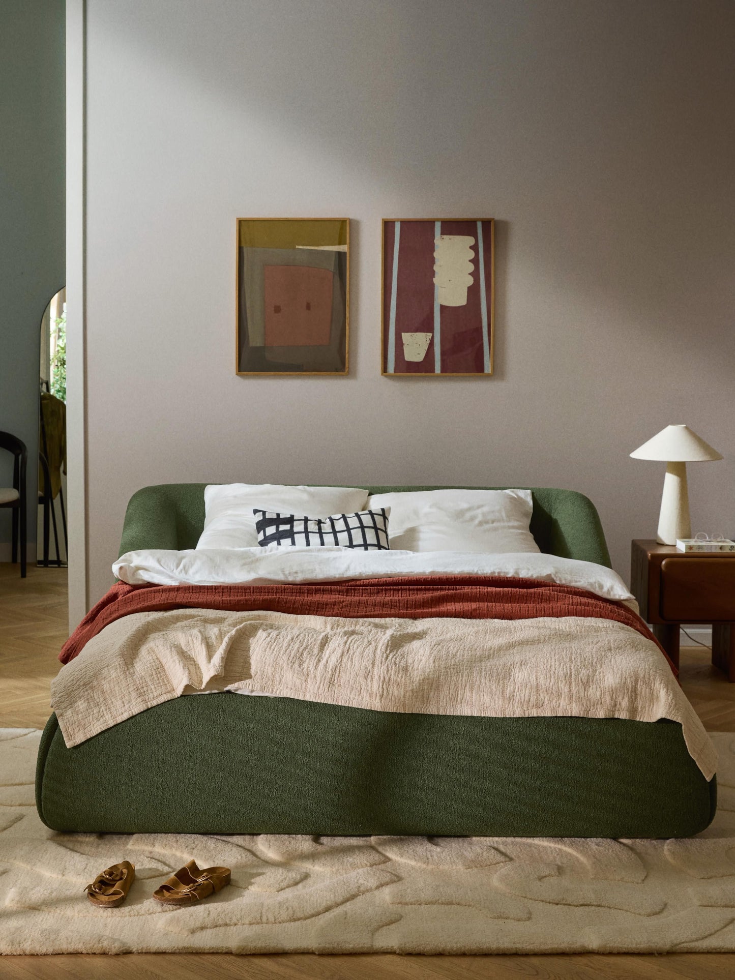 Fenrisa Bouclé Upholstered Bed