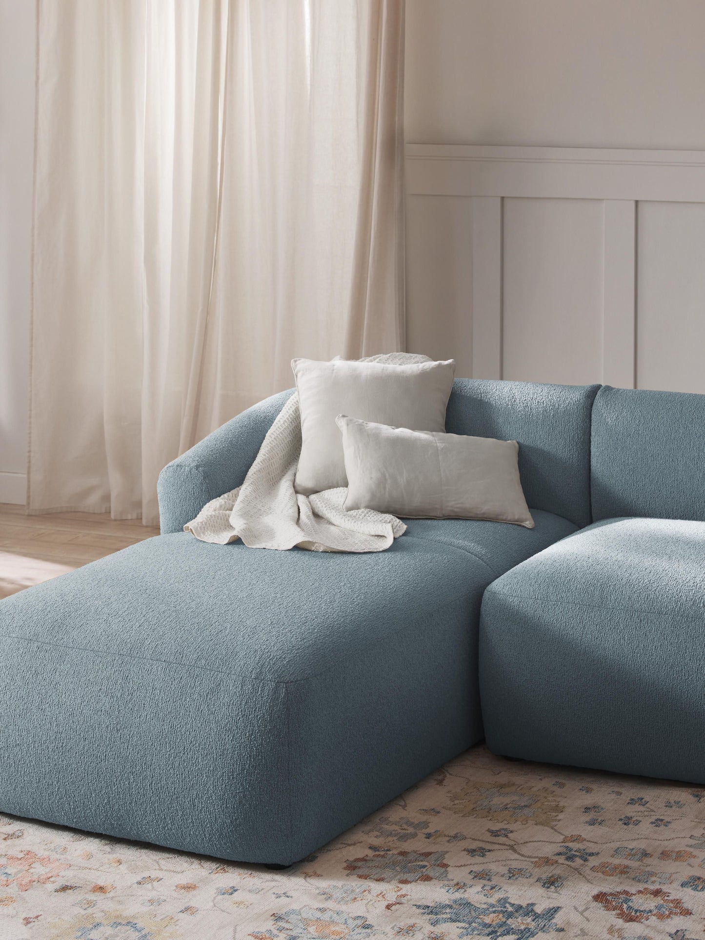 Fenrisa Chaise Corner Module in Bouclé