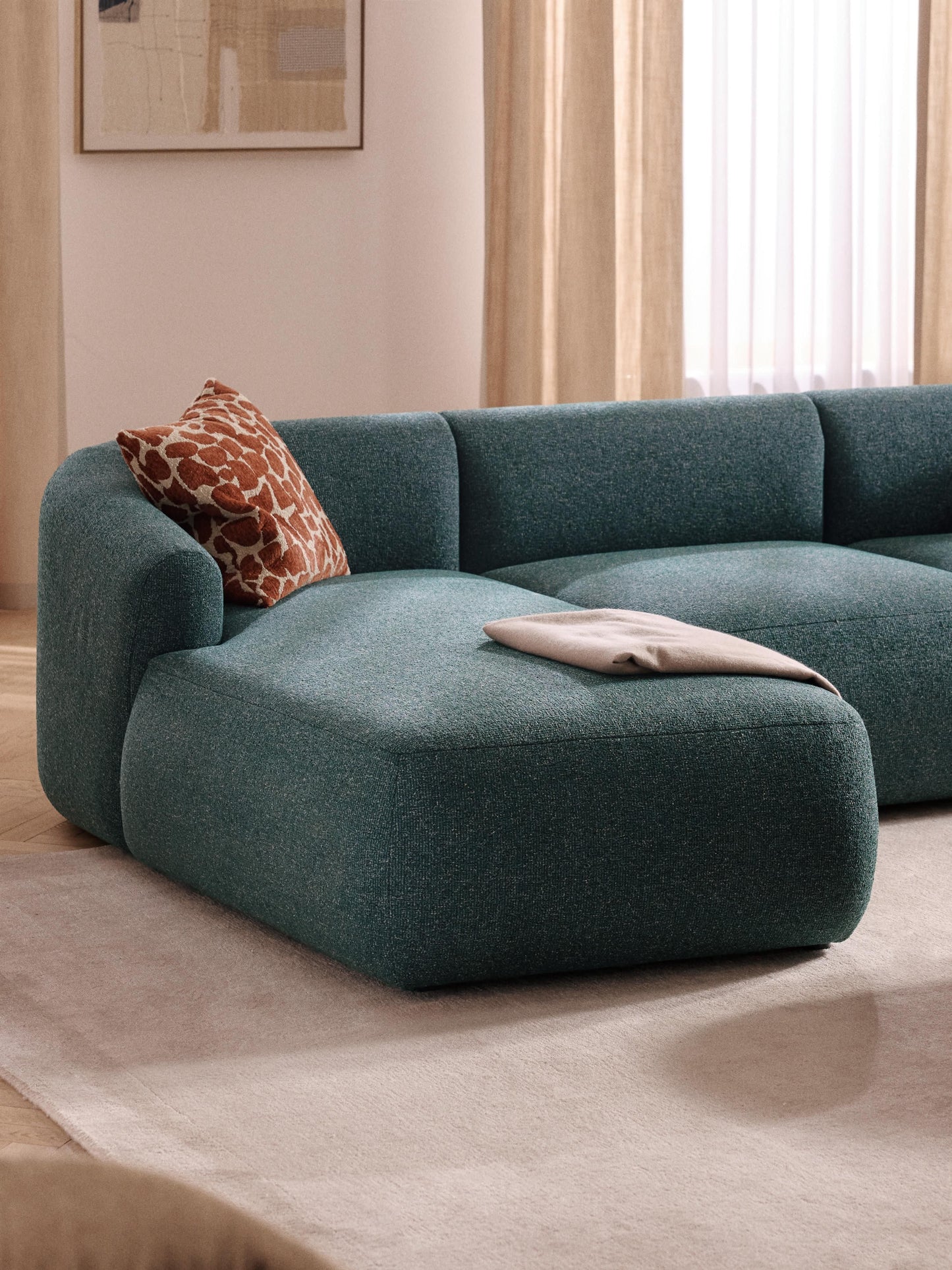 Fenrisa Chaise Corner Module in Bouclé