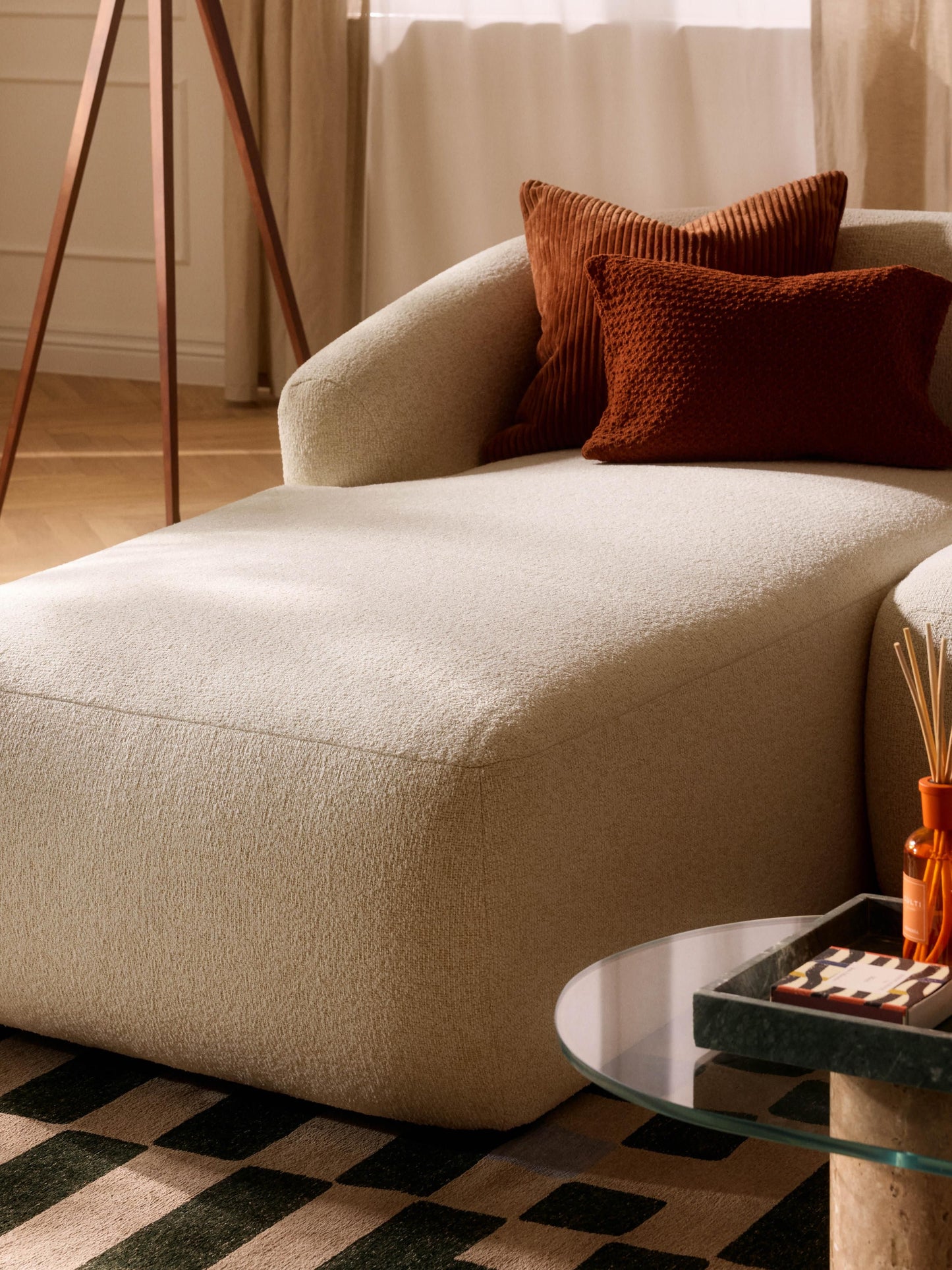 Fenrisa Chaise Corner Module in Bouclé
