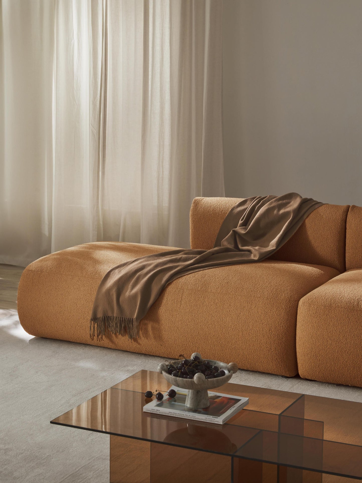 Fenrisa Chaise Module in Bouclé