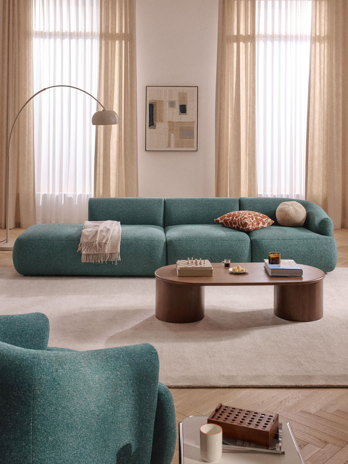 Fenrisa Modular Chaise in Bouclé (2-Seater)