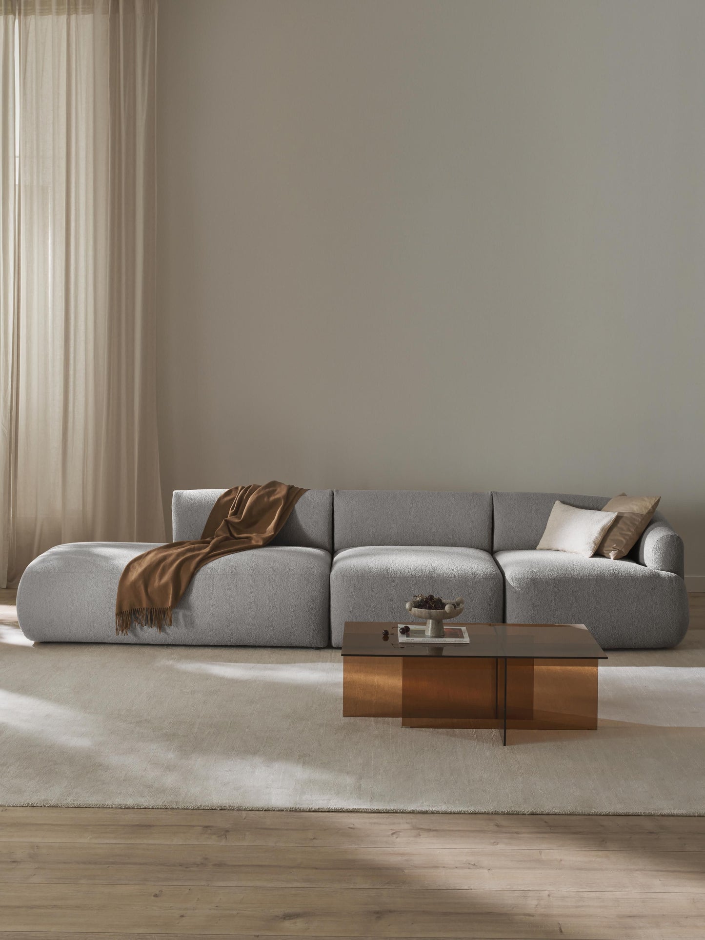 Fenrisa Modular Chaise in Bouclé (2-Seater)