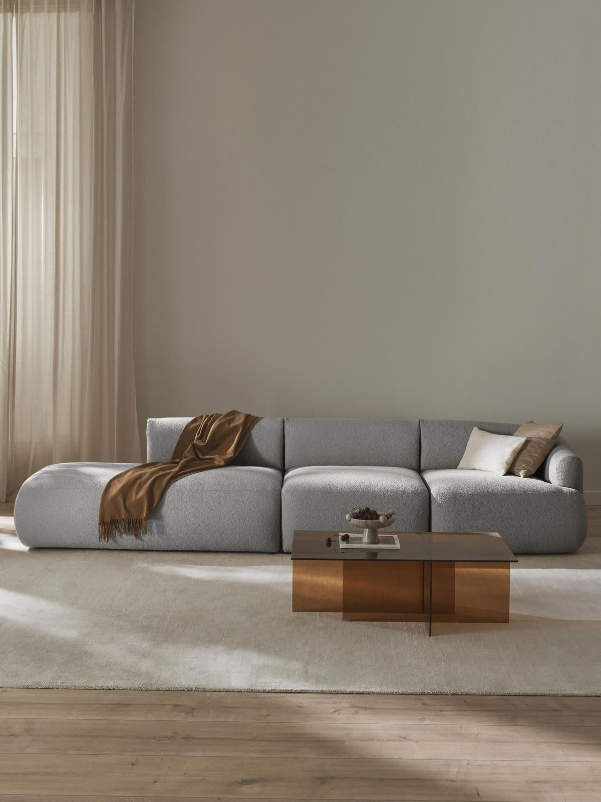 Fenrisa Modular Chaise in Bouclé (2-Seater)