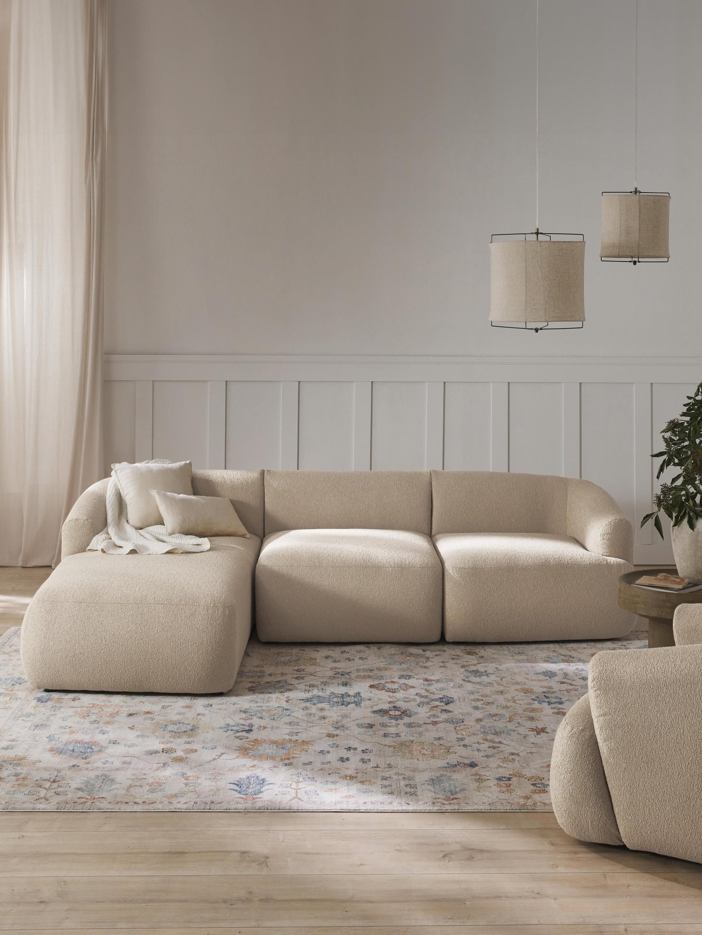 Fenrisa Modular Corner Sofa (3-Seater) in Bouclé
