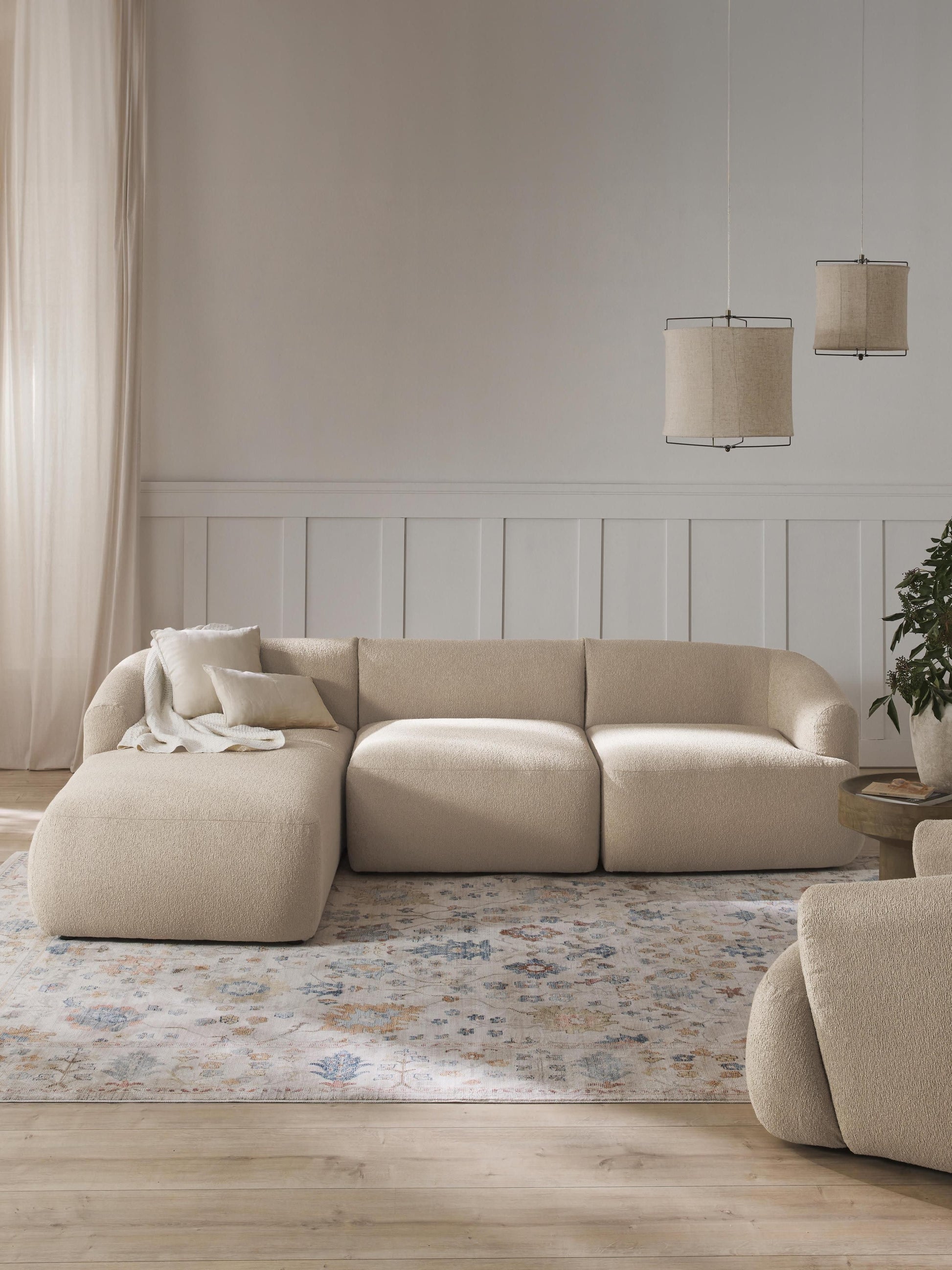 Fenrisa Modular Corner Sofa (3-Seater) in Bouclé
