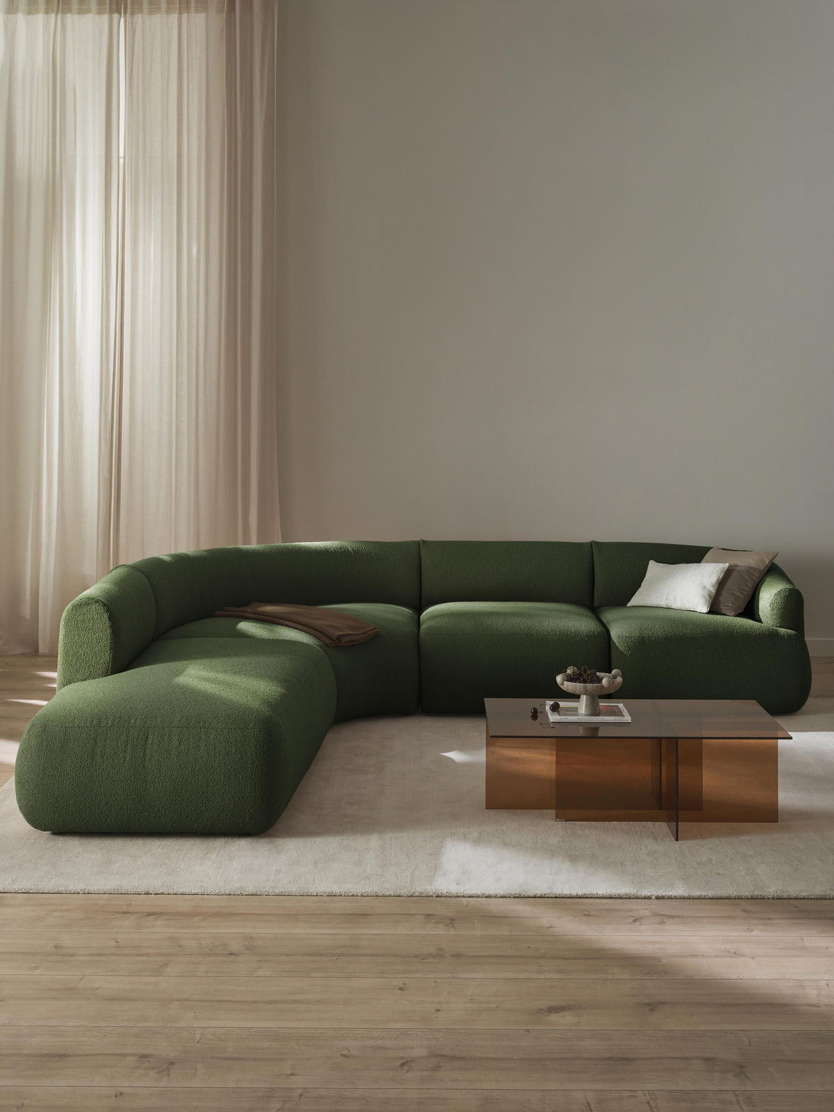 Fenrisa Modular Corner Sofa (4-Seater) in Bouclé
