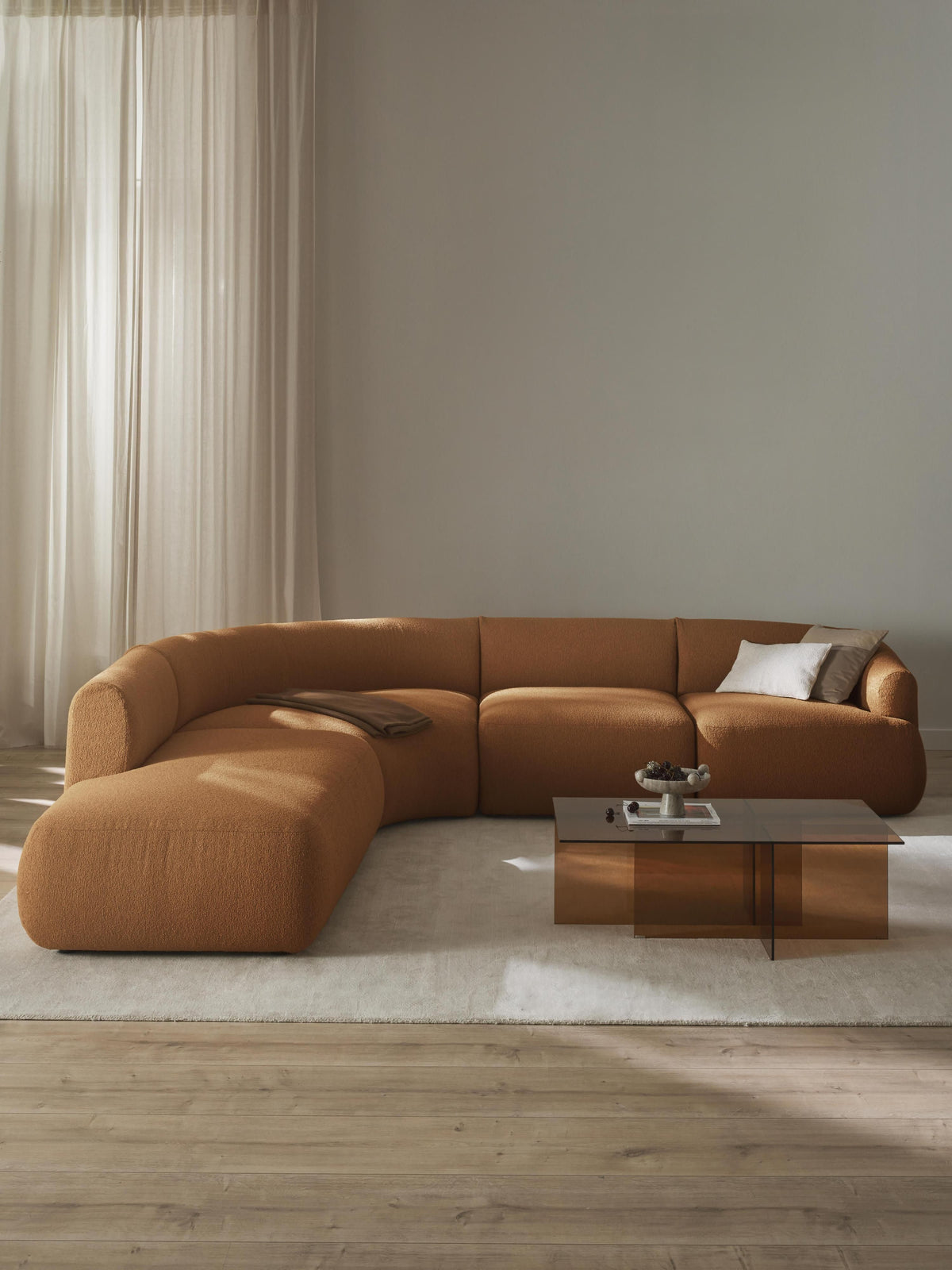 Fenrisa Modular Corner Sofa (4-Seater) in Bouclé