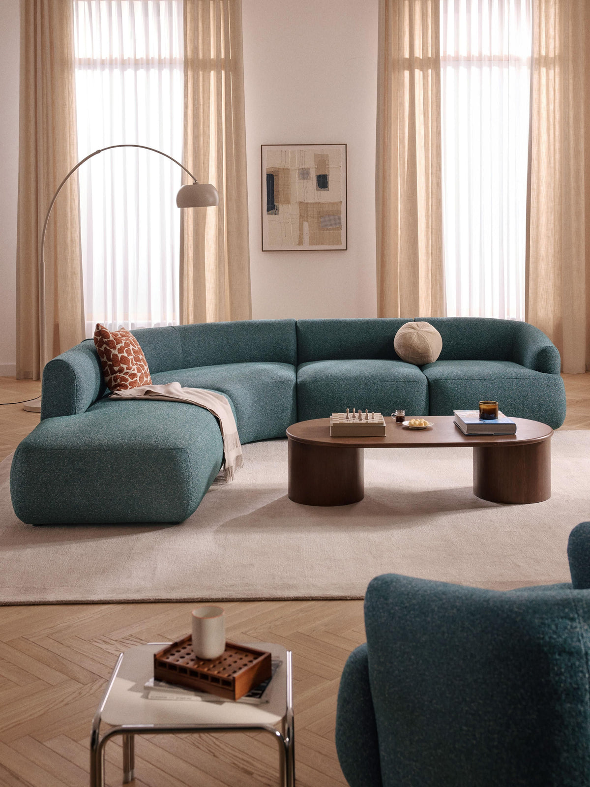 Fenrisa Modular Corner Sofa (4-Seater) in Bouclé