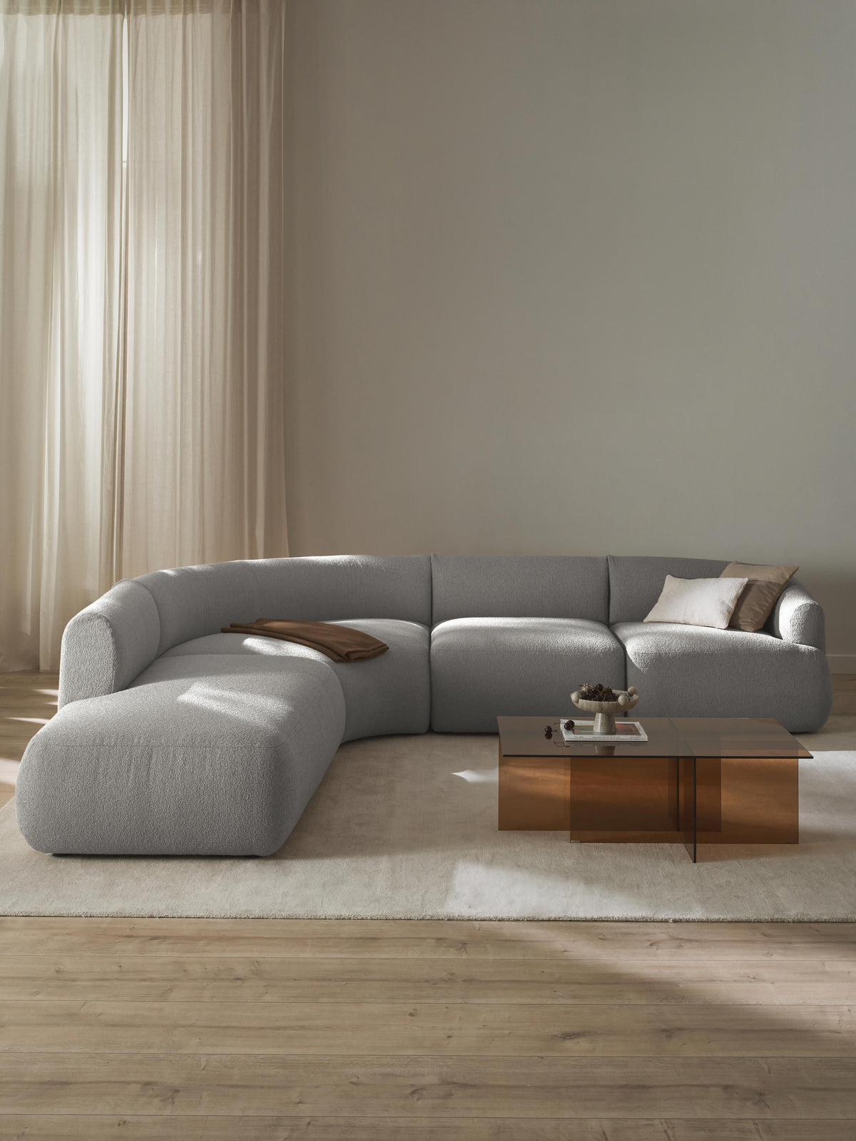 Fenrisa Modular Corner Sofa (4-Seater) in Bouclé