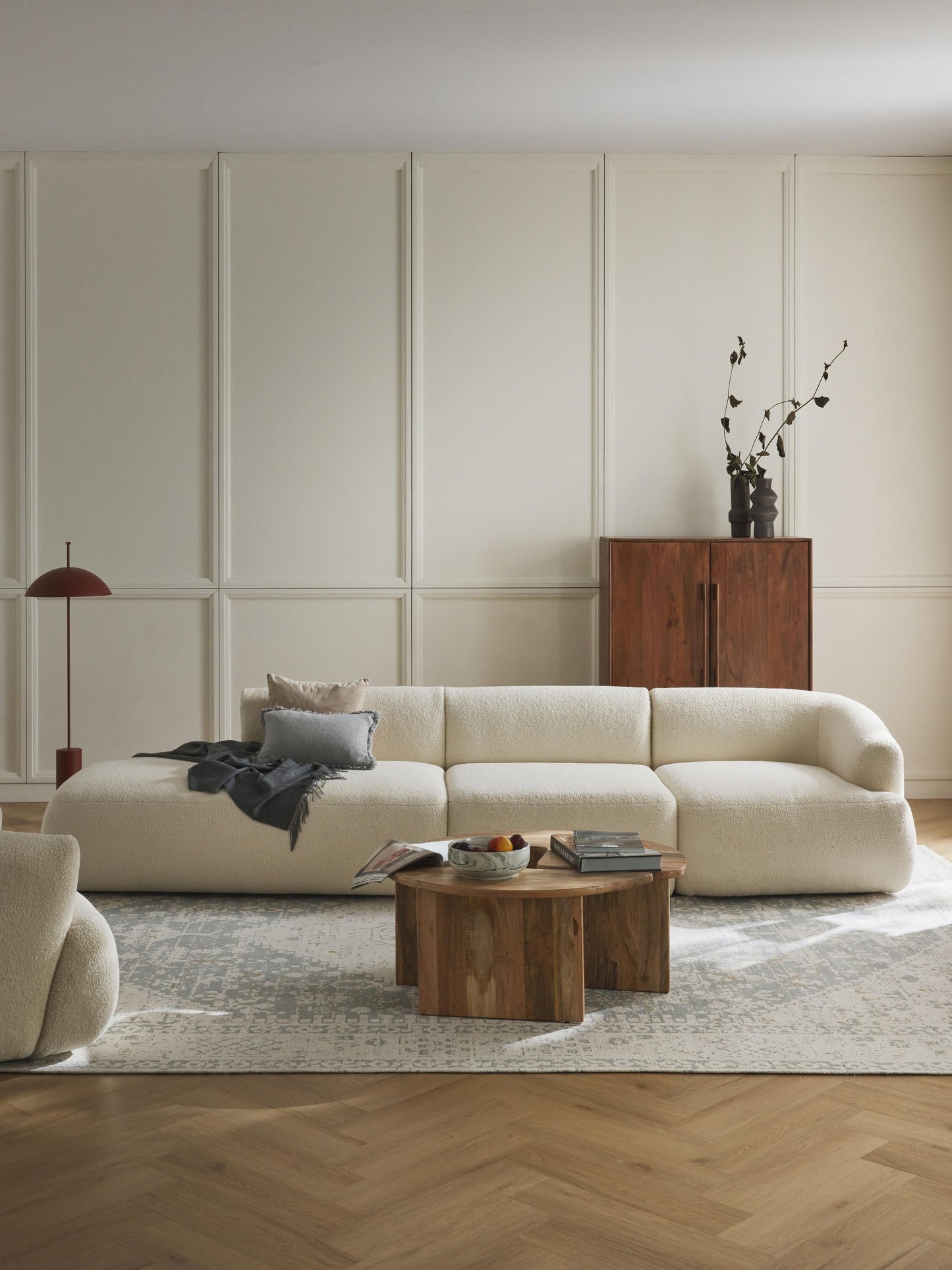 Fenrisa Modular Ottoman in Teddy (3-Seater)