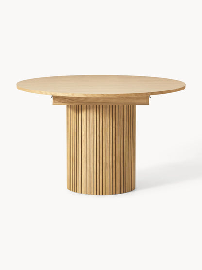 Filvern Extendable Dining Table with Grooved Texture, 120 - 160 x 75 cm