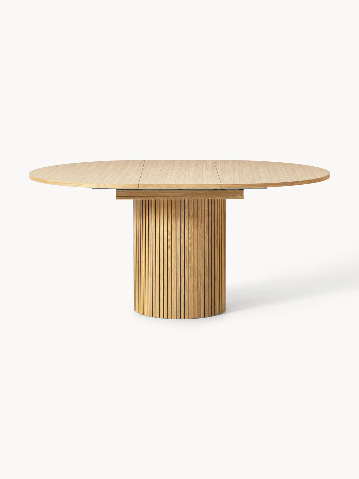Filvern Extendable Dining Table with Grooved Texture, 120 - 160 x 75 cm
