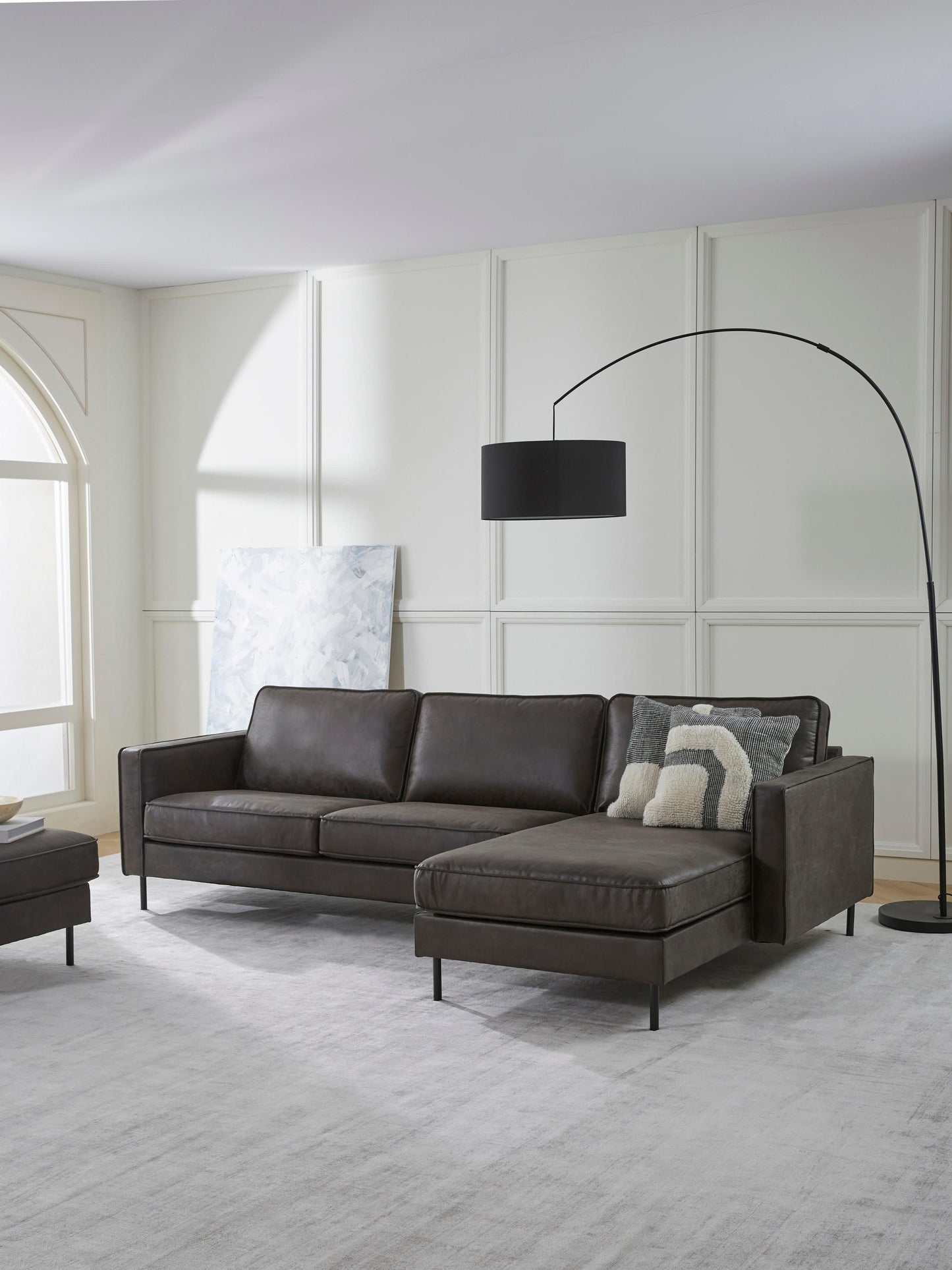 Hunseld Corner Sofa (3-Seater) in Leather