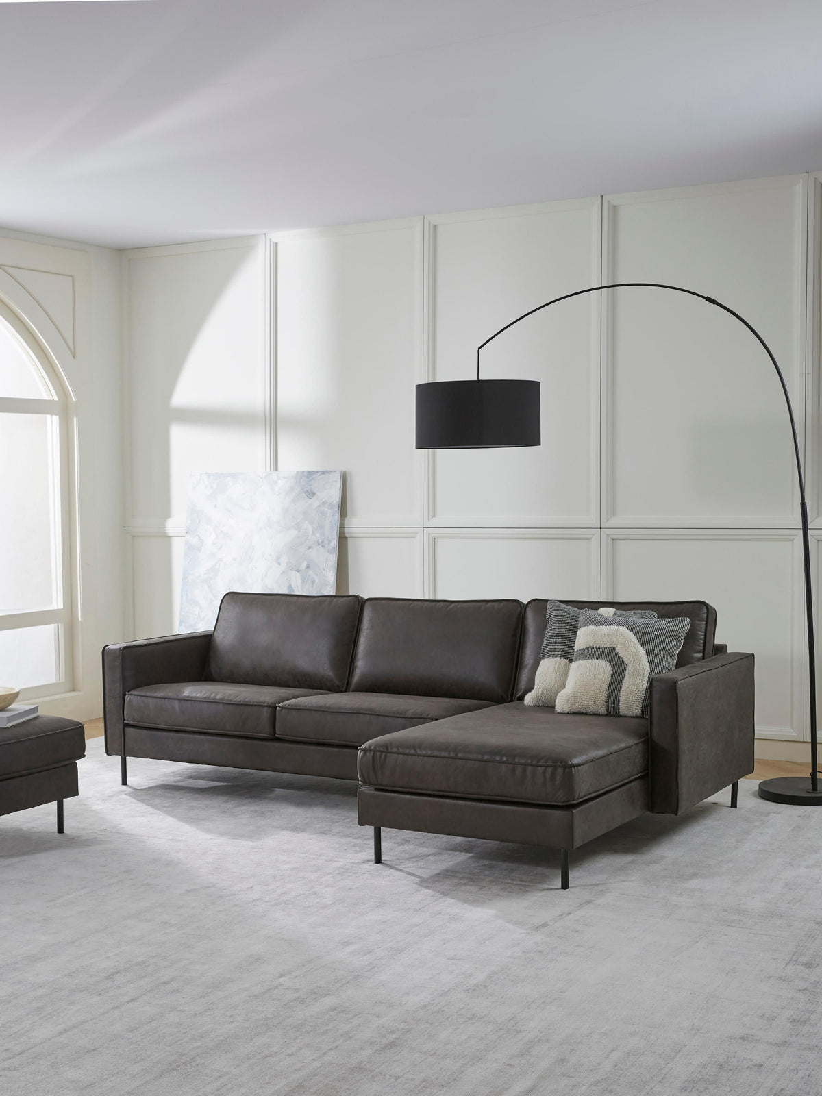 Hunseld Corner Sofa (3-Seater) in Leather