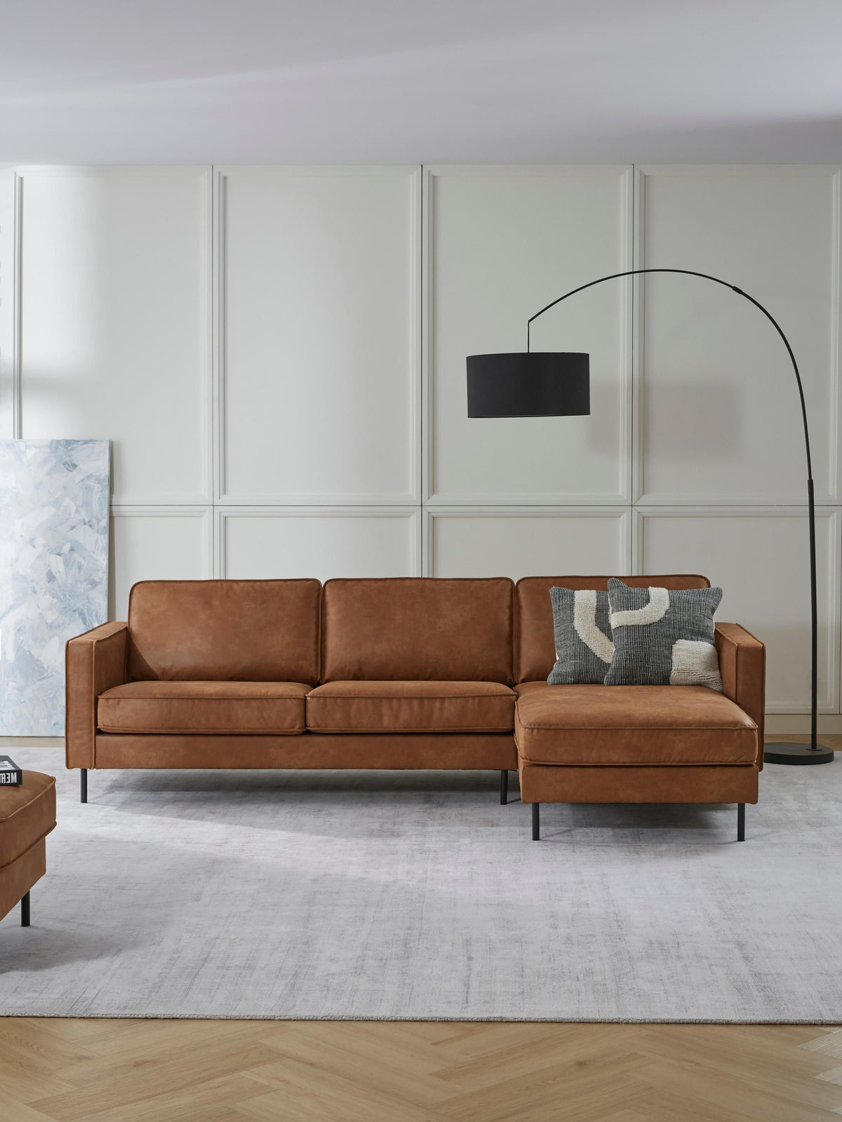Hunseld Corner Sofa (3-Seater) in Leather