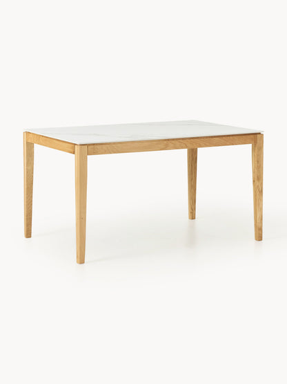 Jackvern Dining Table, Marble-Look Tabletop, in Various Sizes