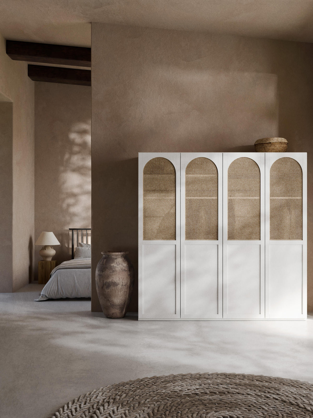 Jenduna Modular Hinged-Door Wardrobe, 200 cm Wide, in Various Sizes