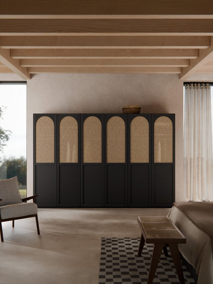 Jenduna Modular Hinged-Door Wardrobe, 300 cm Wide, in Various Sizes
