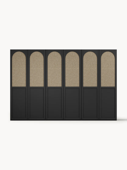 Jenduna Modular Hinged-Door Wardrobe, 300 cm Wide, in Various Sizes