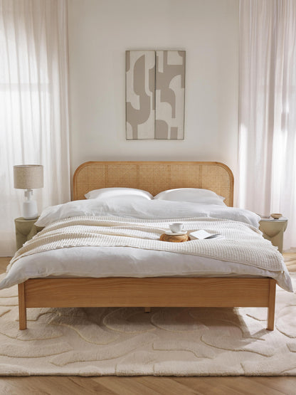 Jonseld Wooden Bed with Vienna Cane Headboard