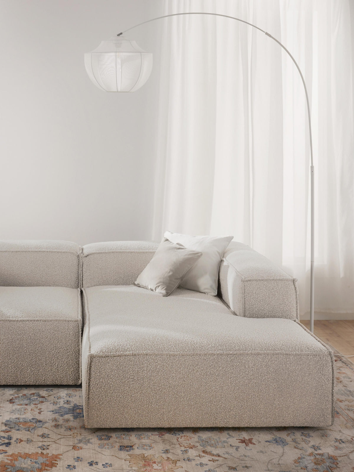 Lenoble Bouclé Ottoman Corner Module