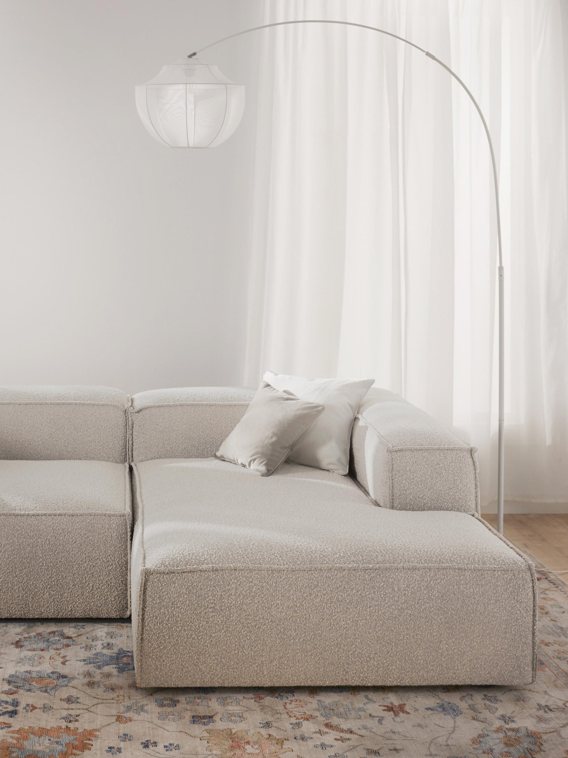 Lenoble Bouclé Ottoman Corner Module