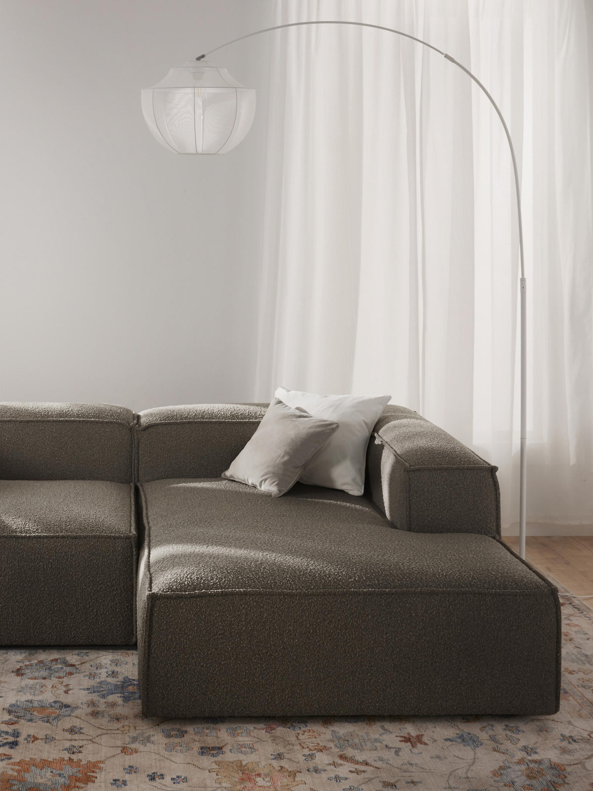 Lenoble Bouclé Ottoman Corner Module