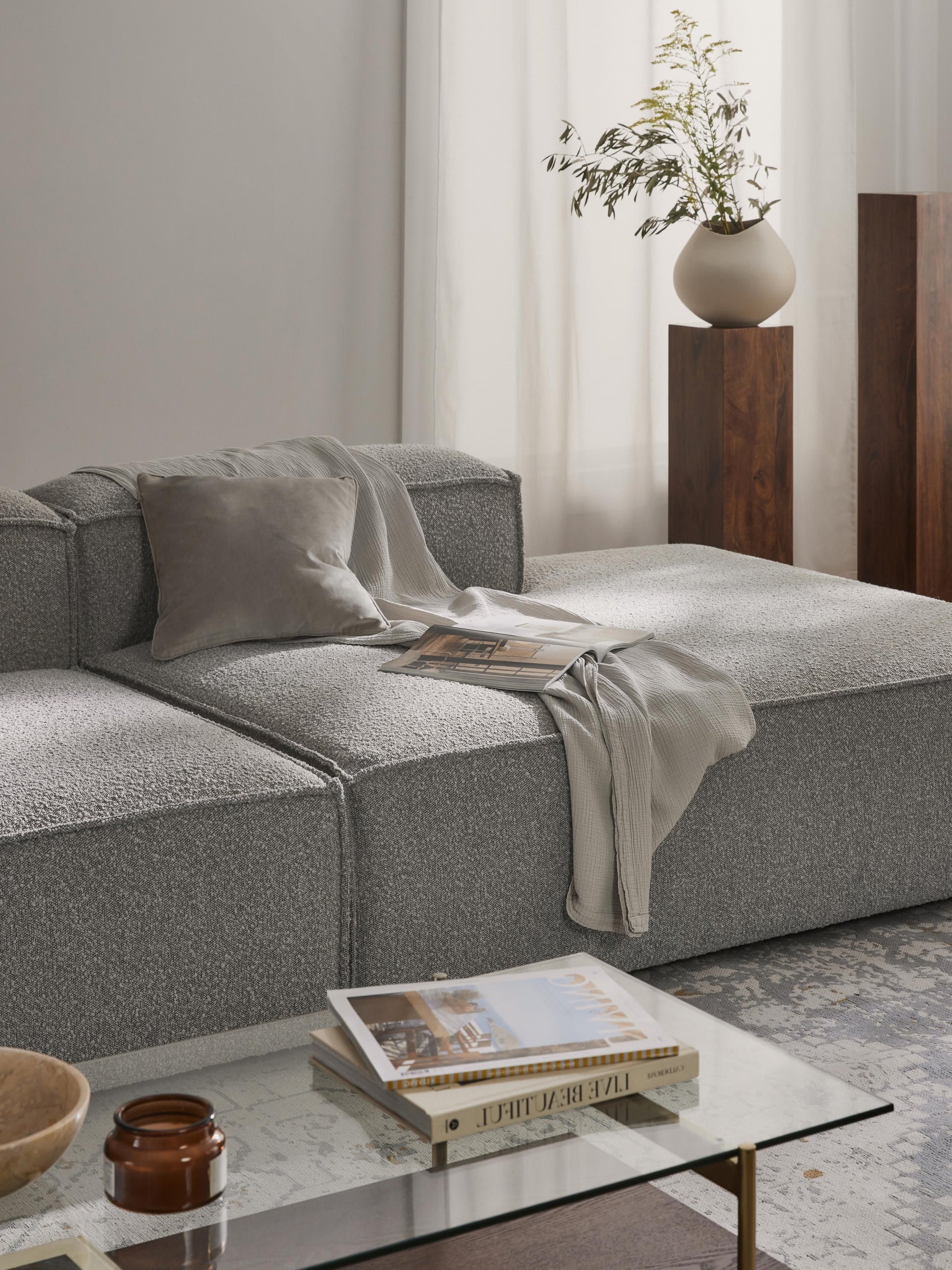 Lenoble Bouclé Ottoman Module