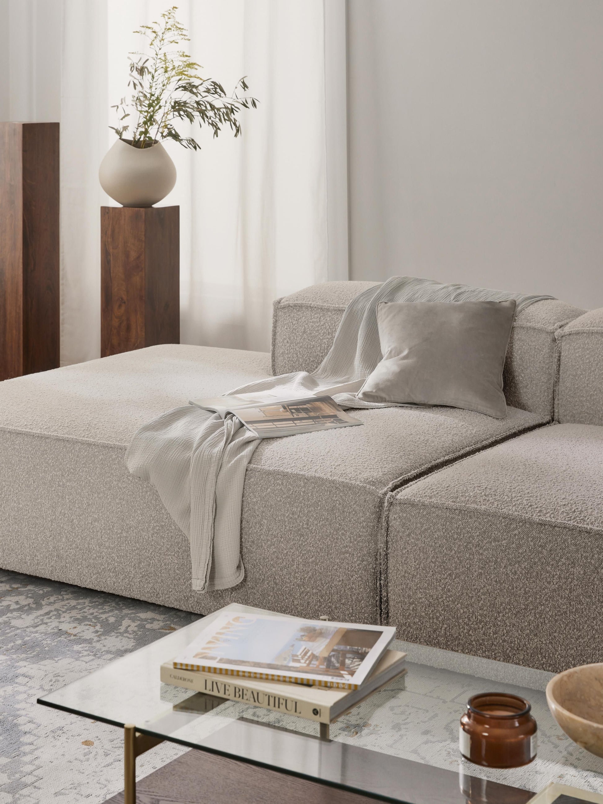Lenoble Bouclé Ottoman Module