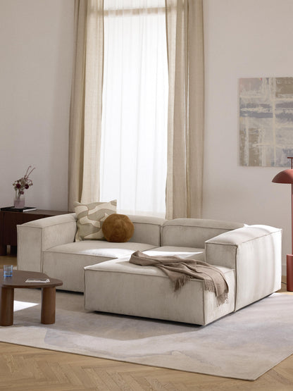 Lenoble Modular Corduroy Corner Sofa (2-Seater)