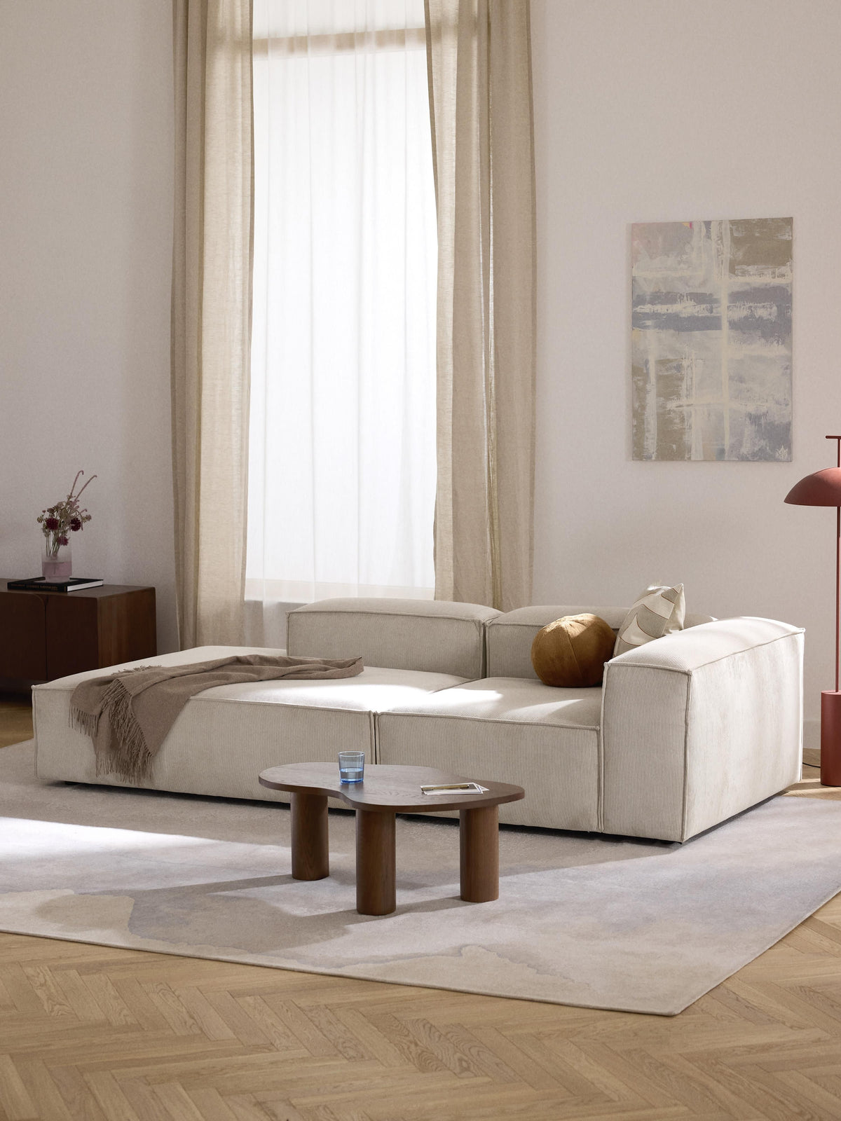 Lenoble Modular Corduroy Ottoman