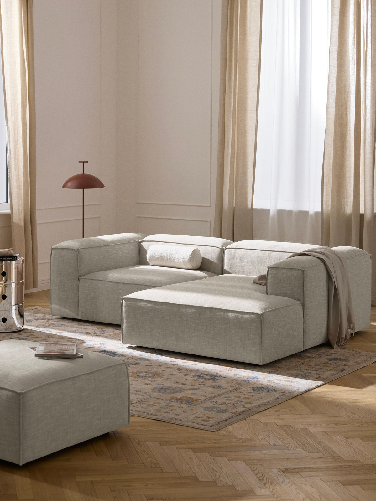 Lenoble Modular Corner Sofa (2-Seater) in Linen Blend