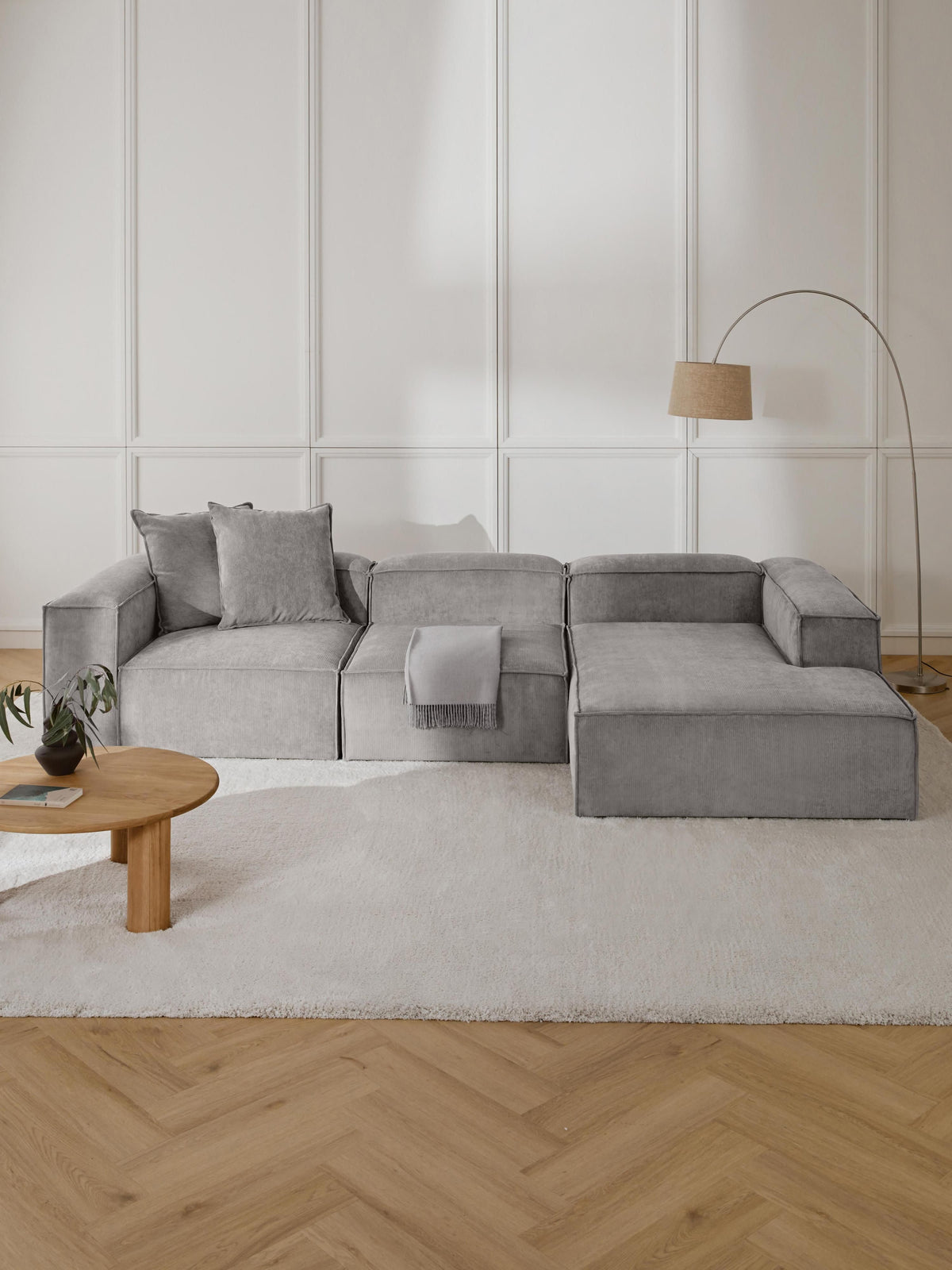 Lenoble Modular Corner Sofa (4-Seater) in Corduroy