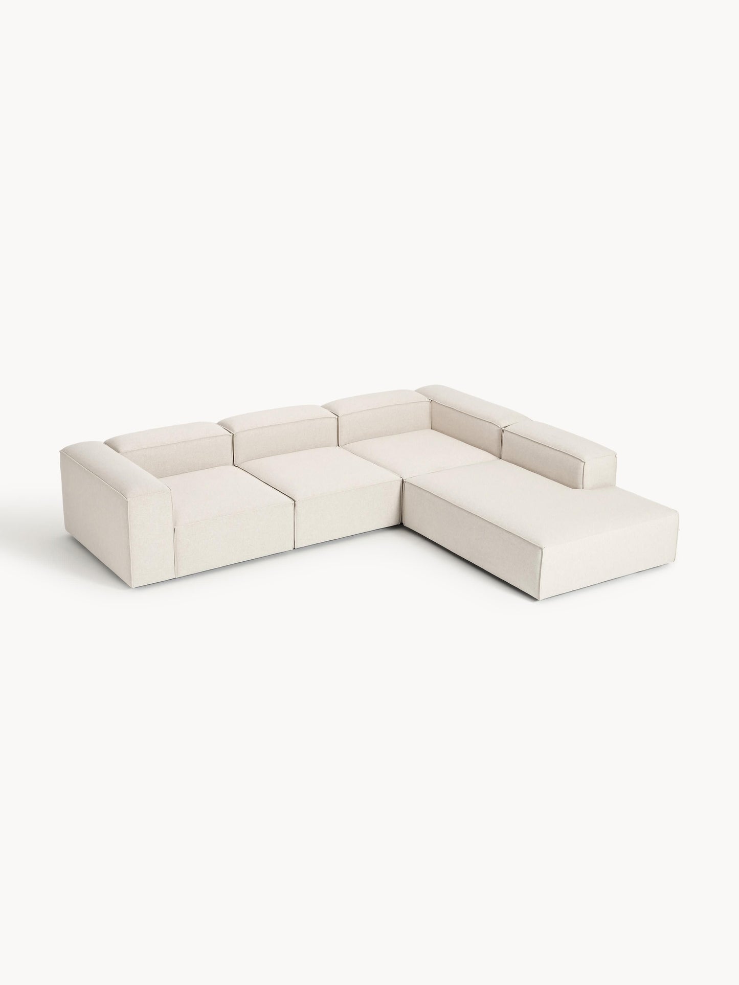 Lenoble Modular Corner Sofa (4-Seater) in Linen Blend, XL
