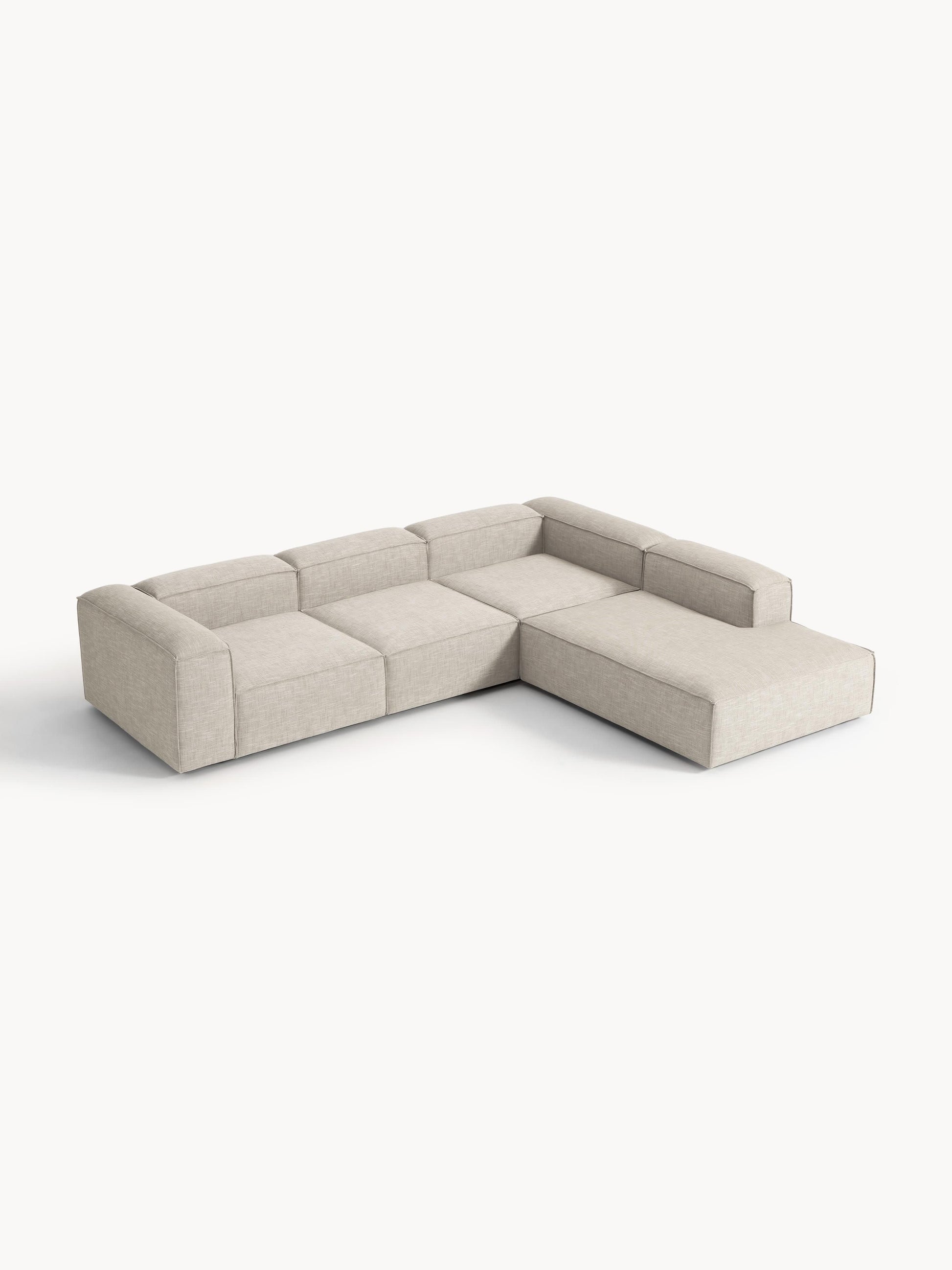 Lenoble Modular Corner Sofa (4-Seater) in Linen Blend, XL
