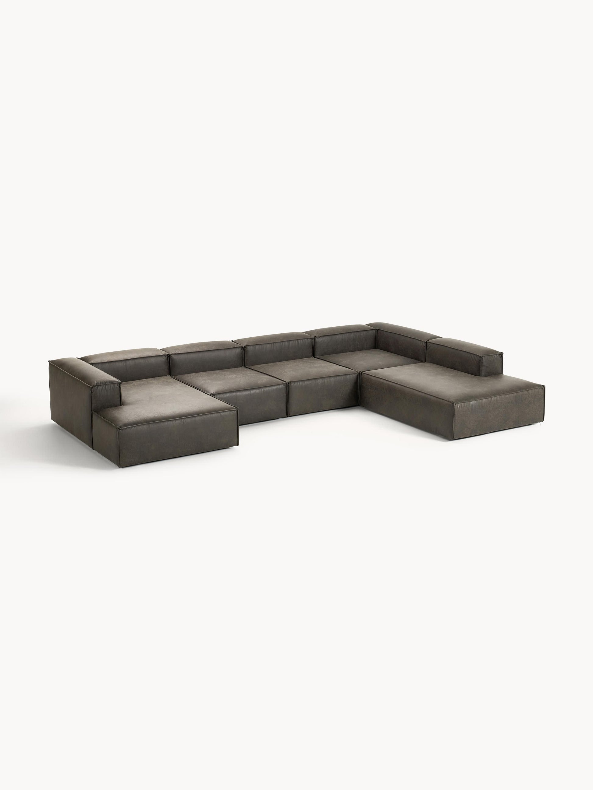 Lenoble Modular Leather Sofa, XL
