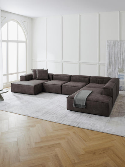 Lenoble Modular Leather Sofa, XL