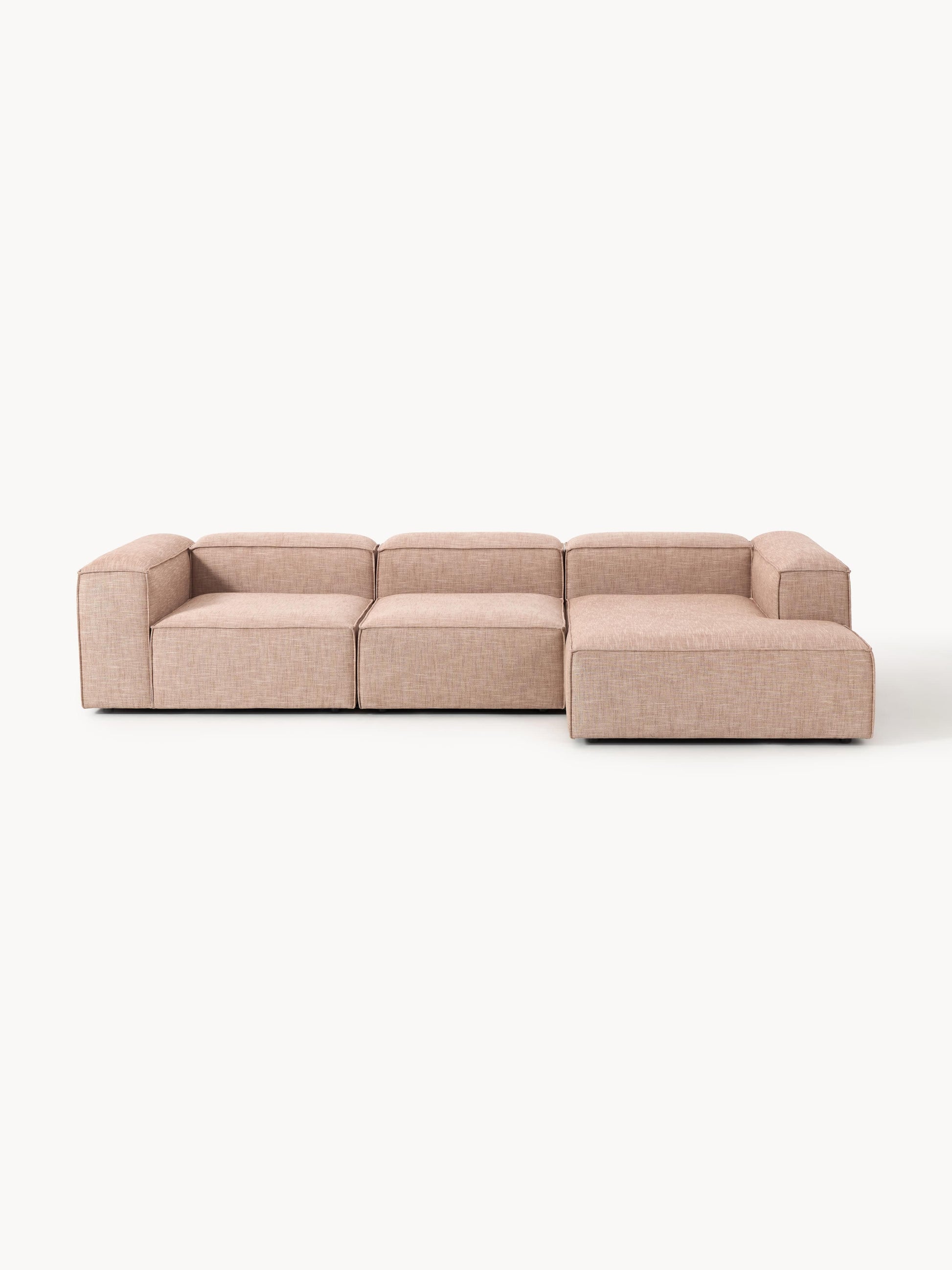 Lenoble Modular Linen Blend Corner Sofa (4-Seater)