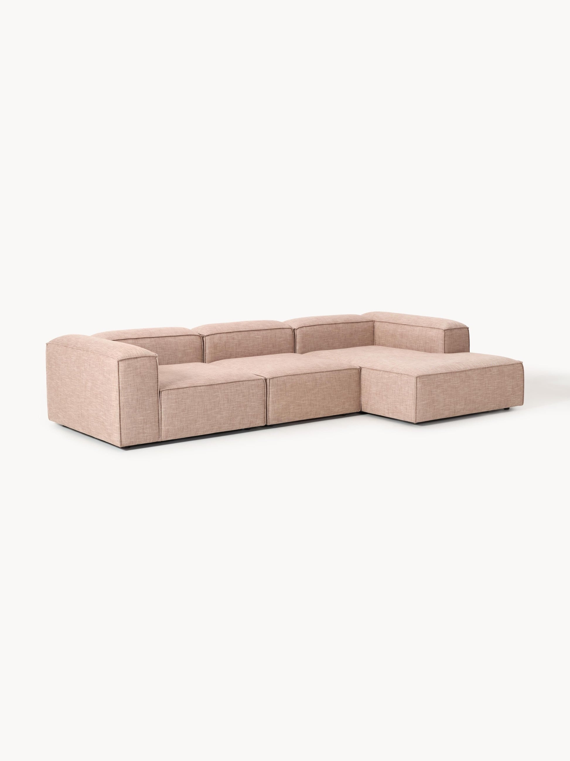 Lenoble Modular Linen Blend Corner Sofa (4-Seater)