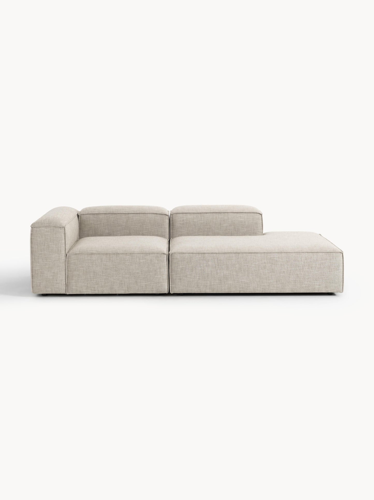 Lenoble Modular Linen Blend Ottoman