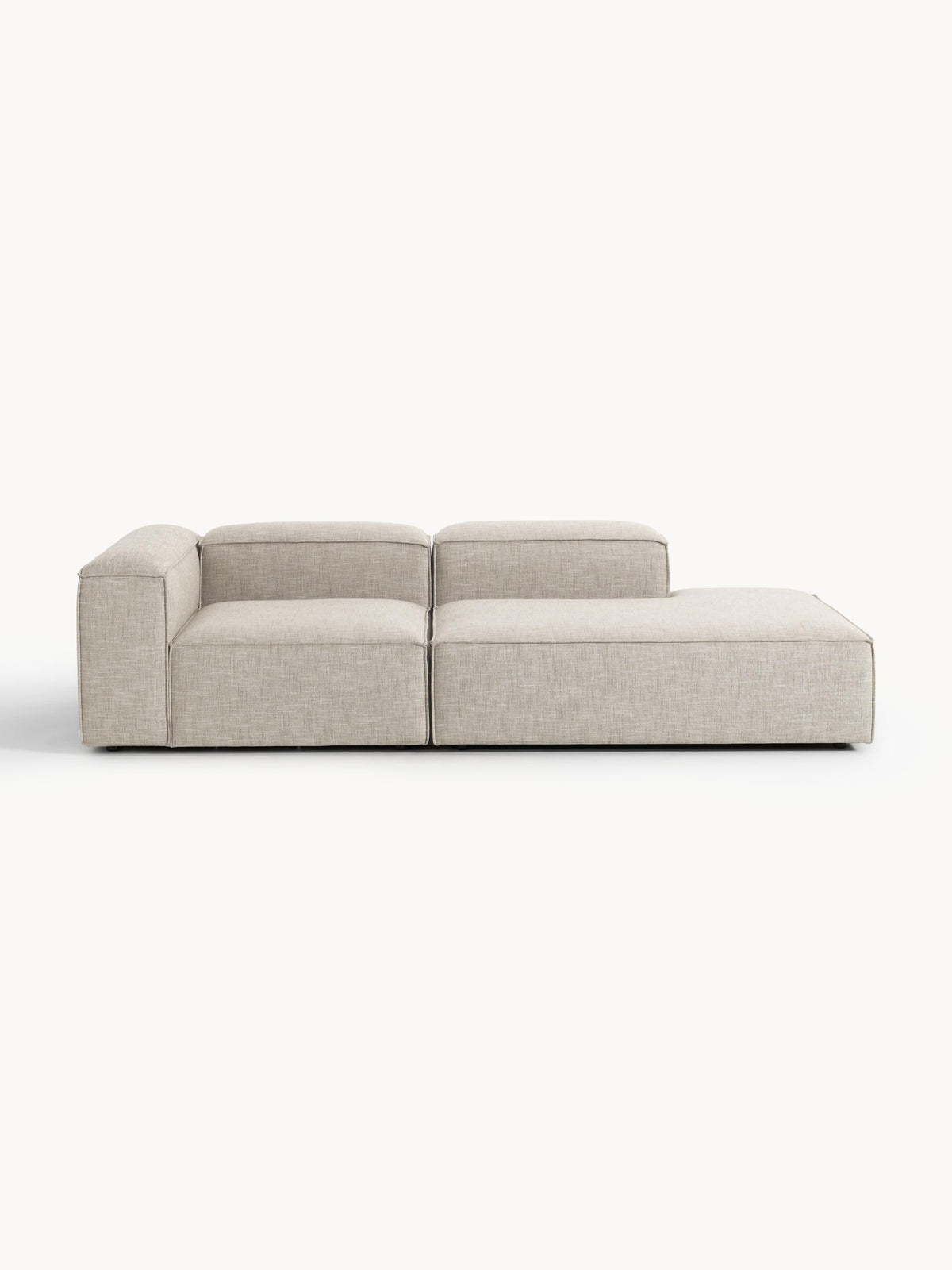 Lenoble Modular Linen Blend Ottoman