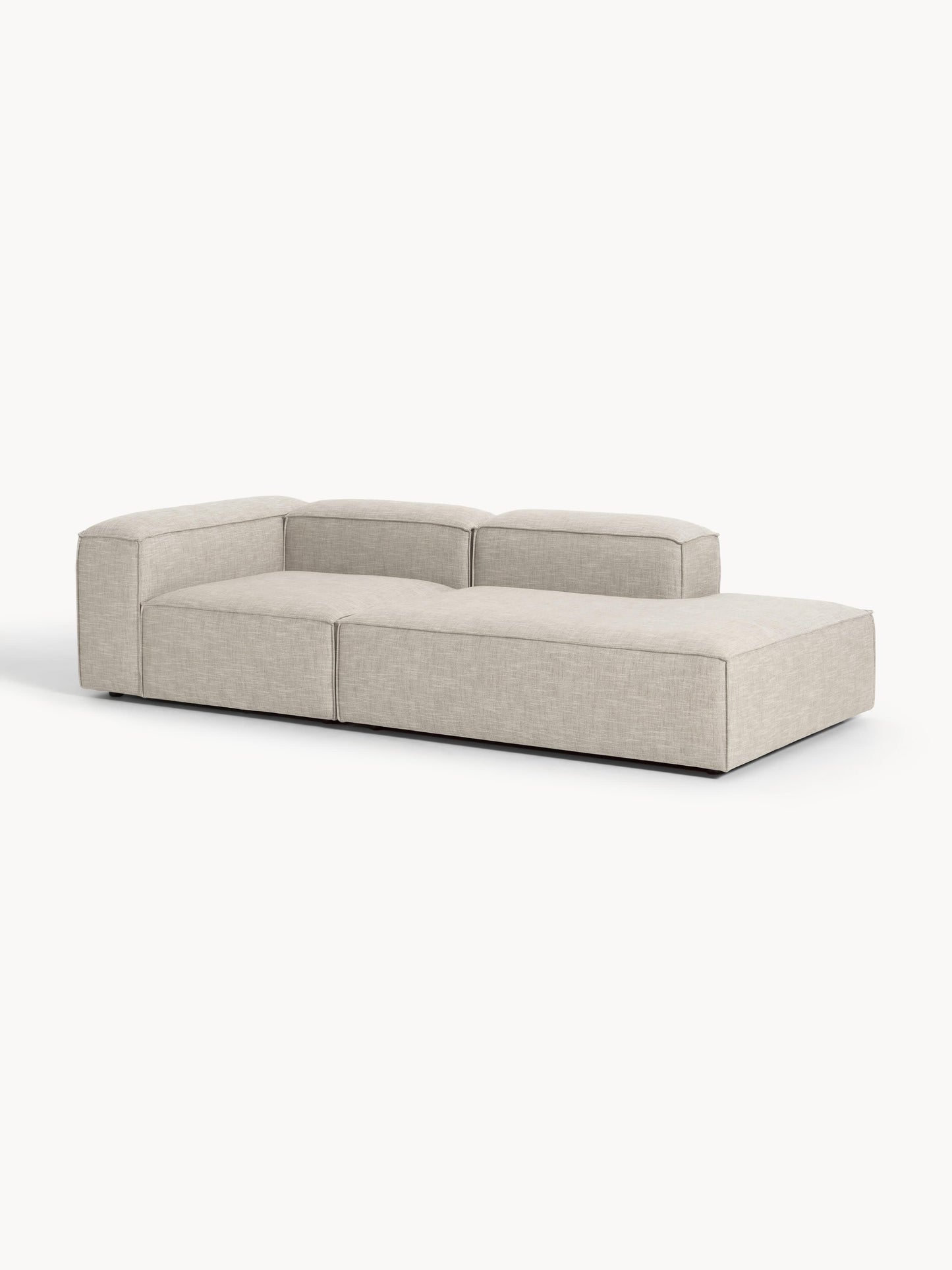 Lenoble Modular Linen Blend Ottoman