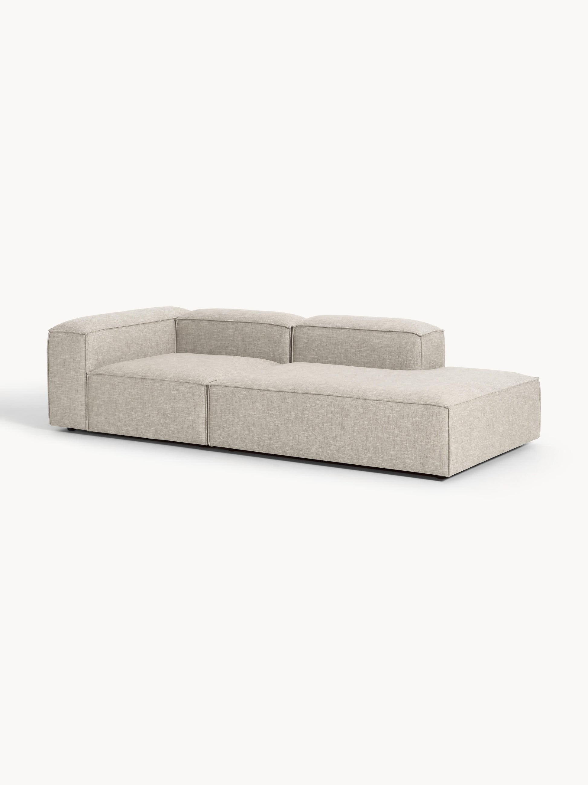 Lenoble Modular Linen Blend Ottoman