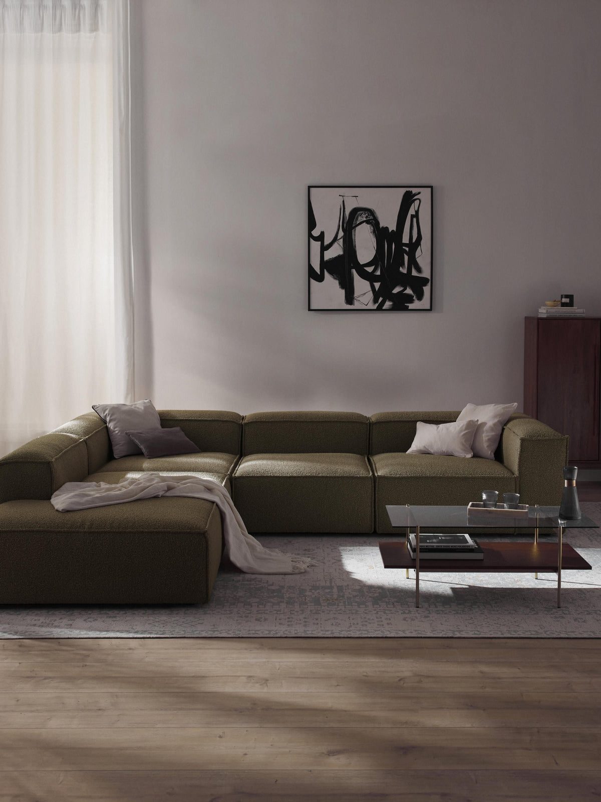 Lenoble Modular XL Bouclé Corner Sofa (4-Seater)