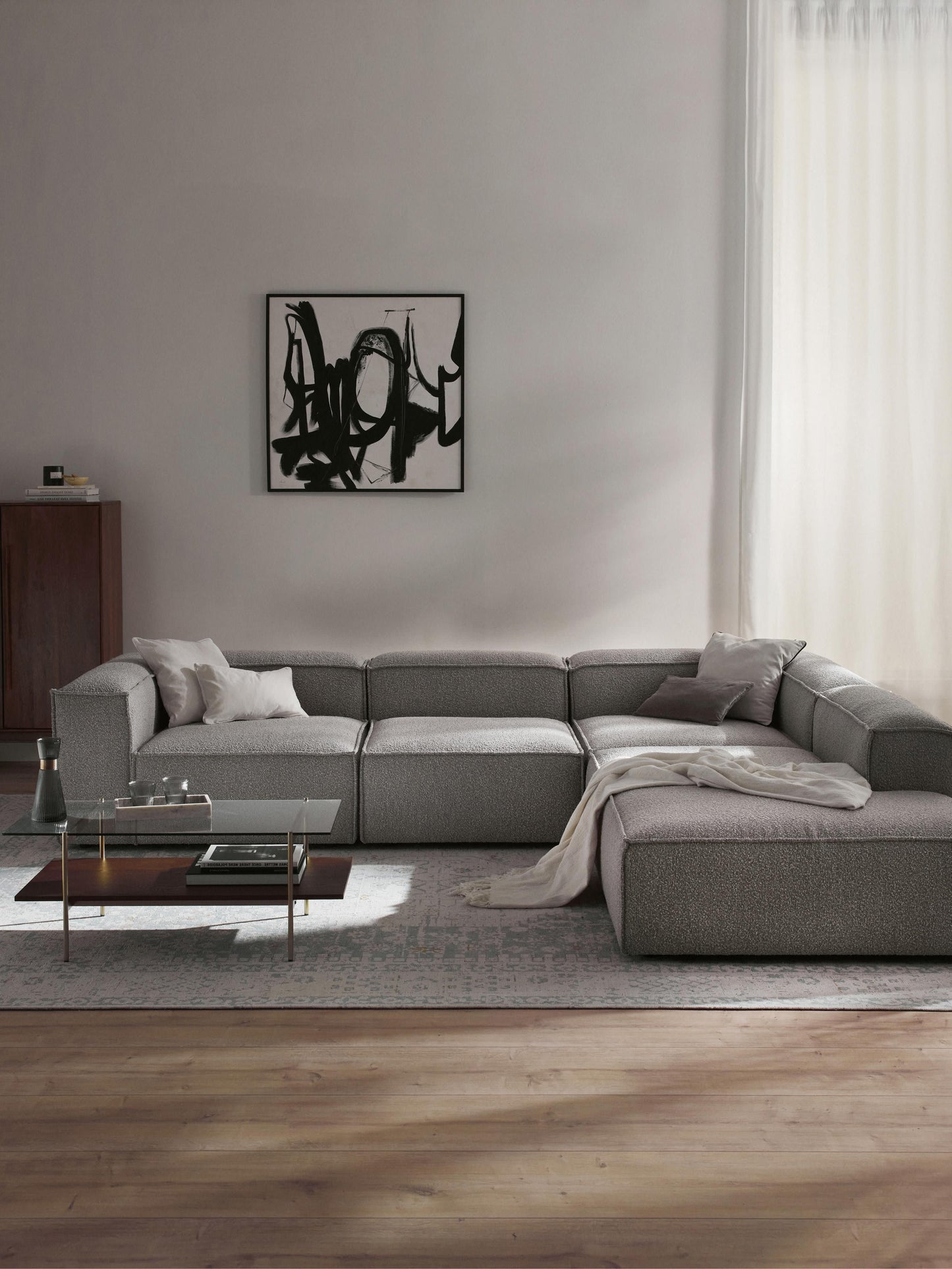 Lenoble Modular XL Bouclé Corner Sofa (4-Seater)