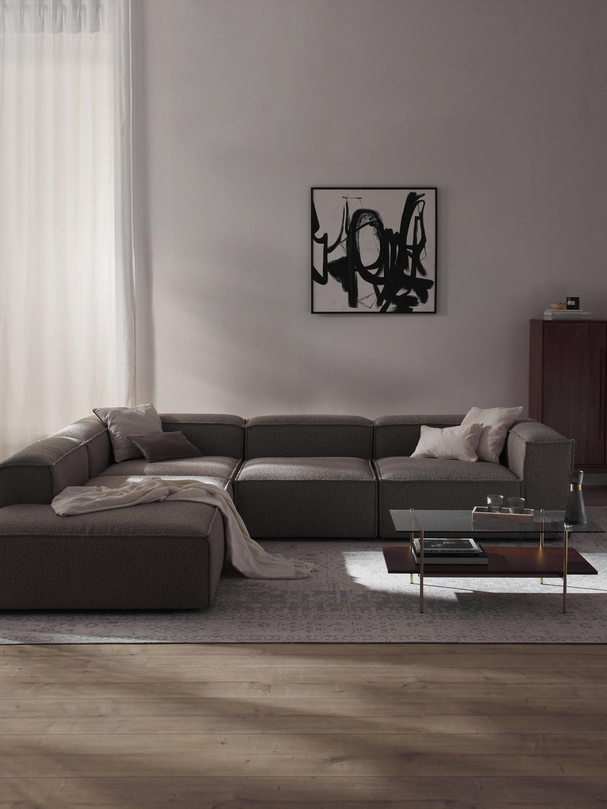 Lenoble Modular XL Bouclé Corner Sofa (4-Seater)