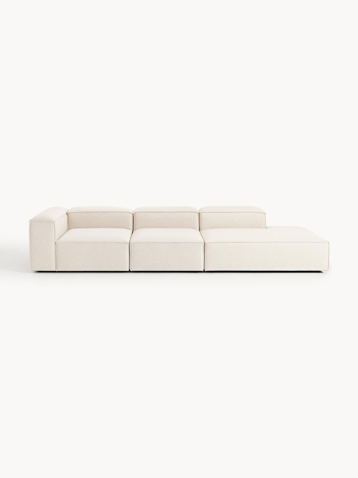 Lenoble Modular XL Ottoman in Linen Blend