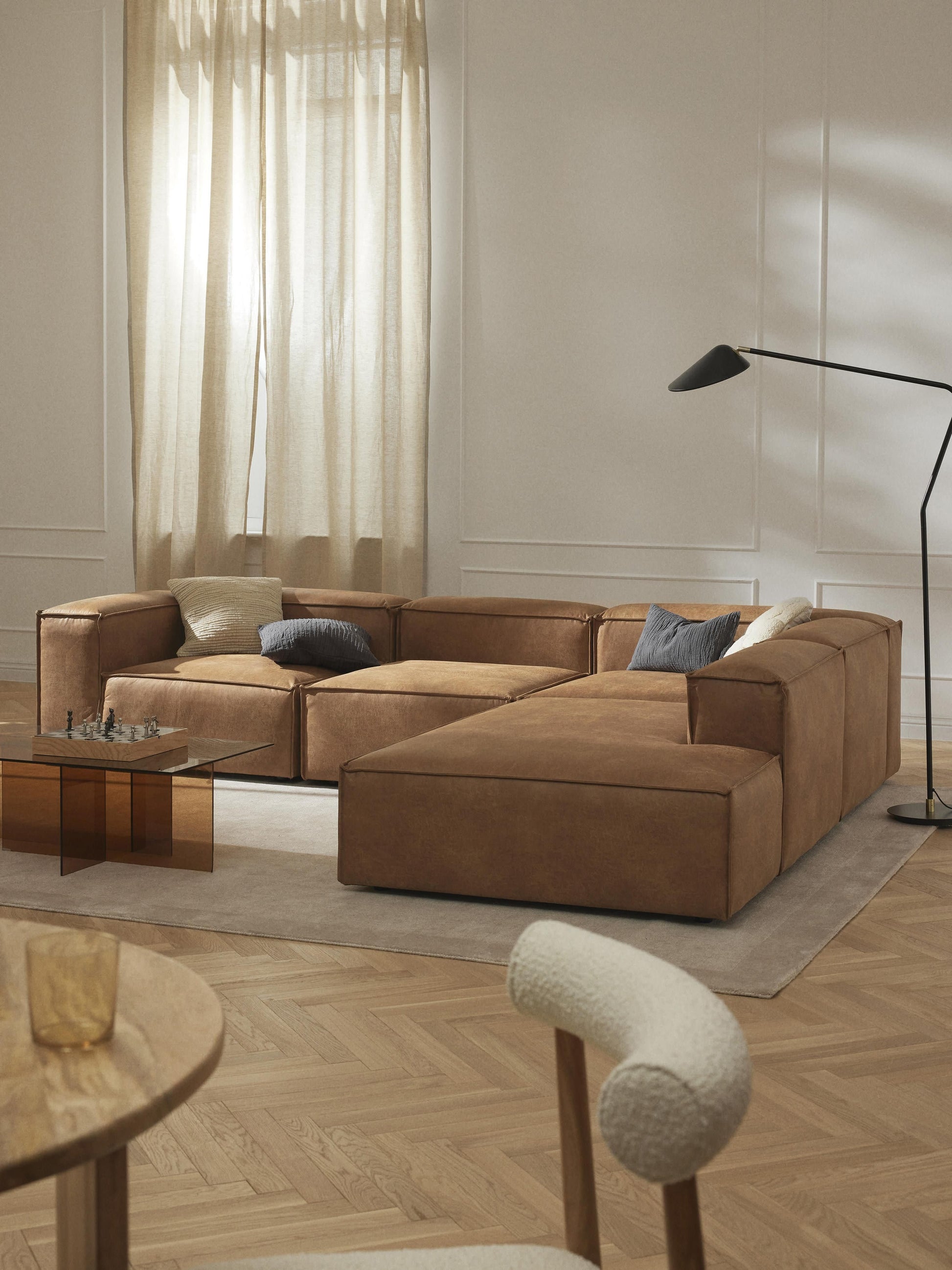 Lenoble Ottoman Module in Leather