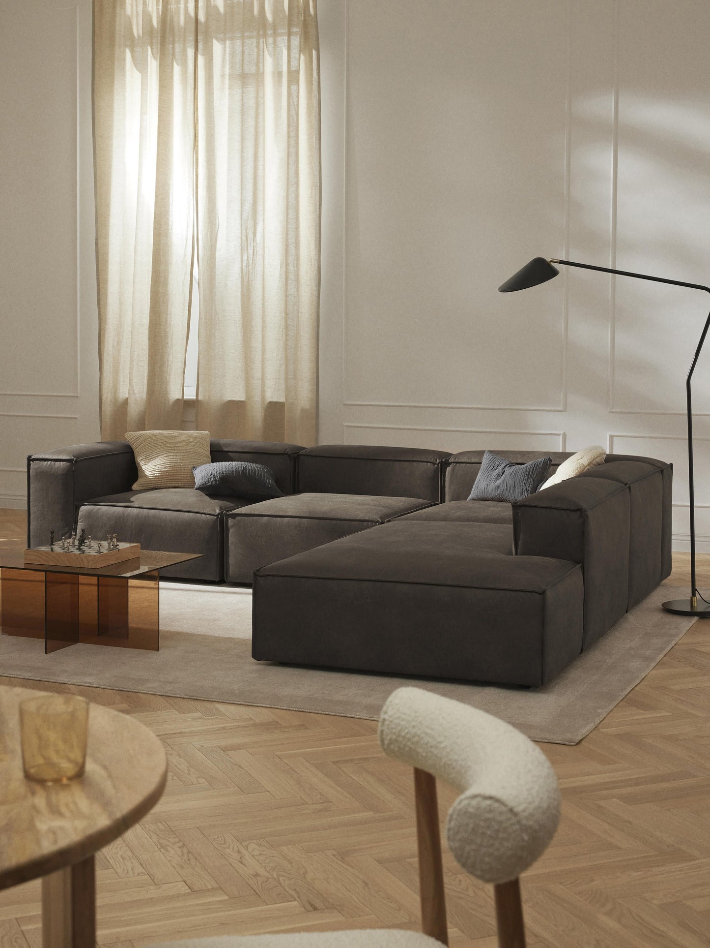 Lenoble Ottoman Module in Leather